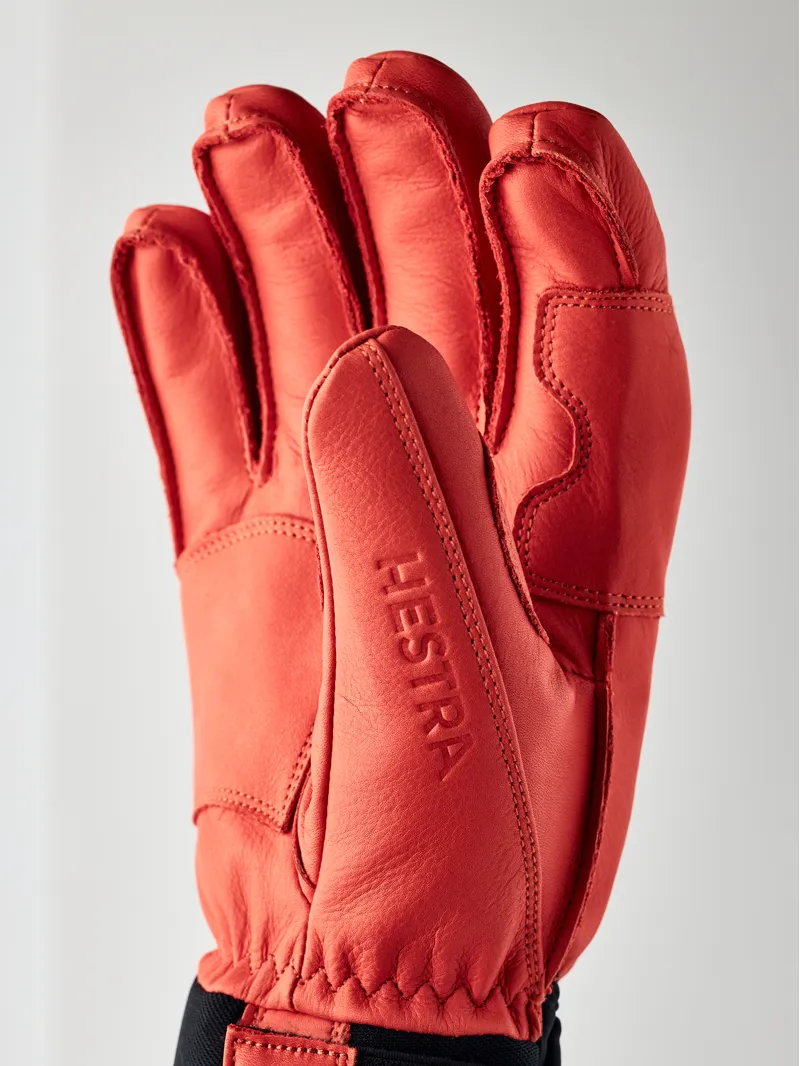 Hestra Fall Line Leather Mens Ski Gloves - Flame-1