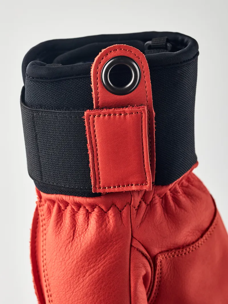 Hestra Fall Line Leather Mens Ski Gloves - Flame-4