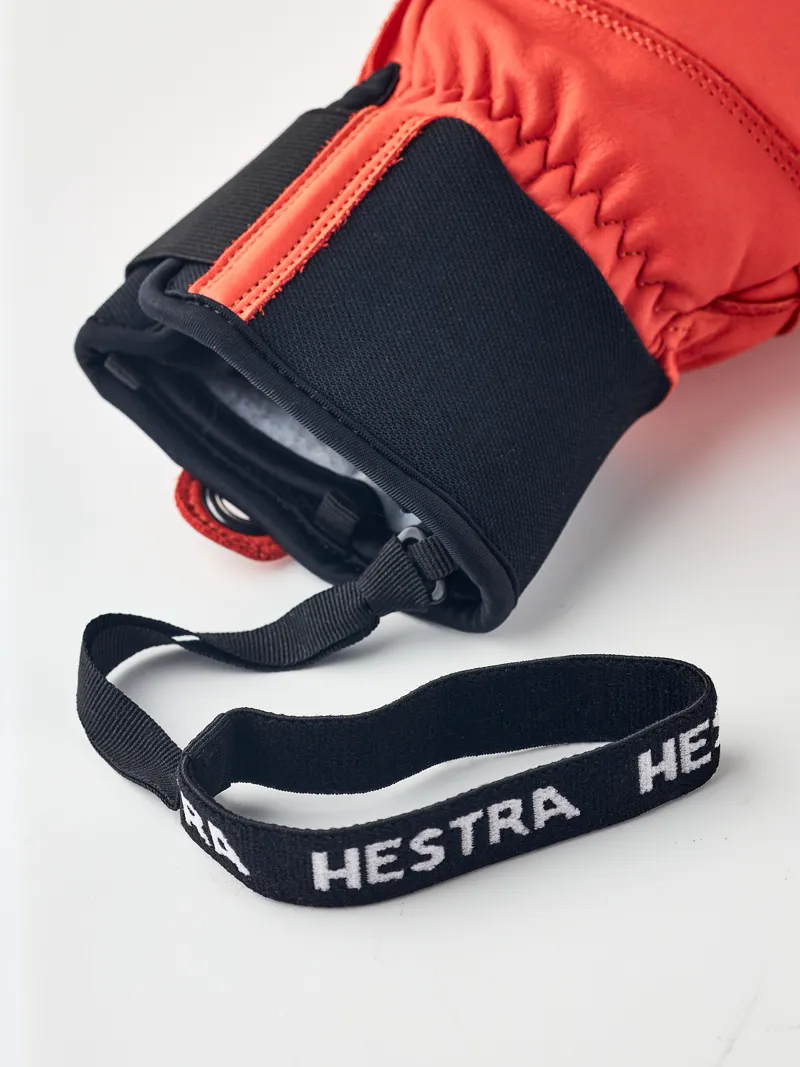 Hestra Fall Line Leather Mens Ski Gloves - Flame-5