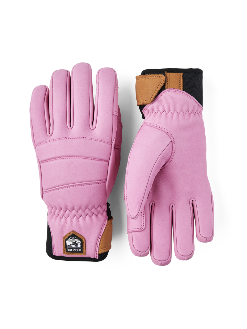 Hestra Womens Fall Line Leather Ski Gloves - Pink