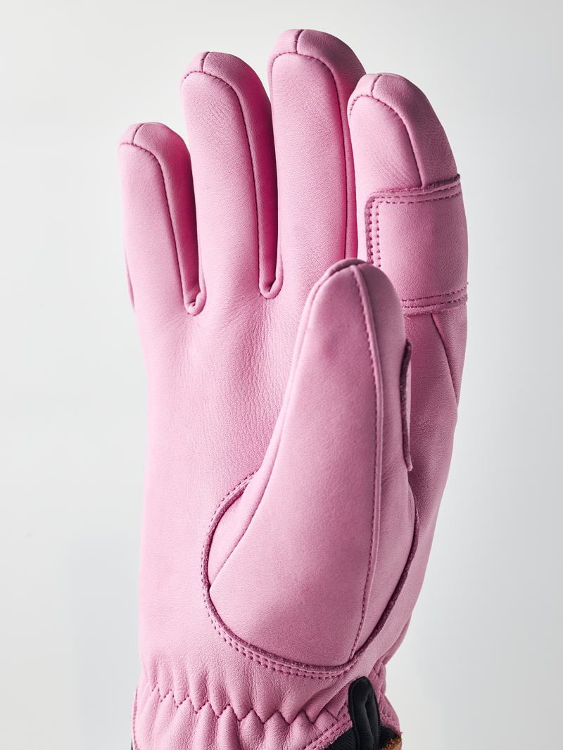 Hestra Womens Fall Line Leather Ski Gloves - Pink-5