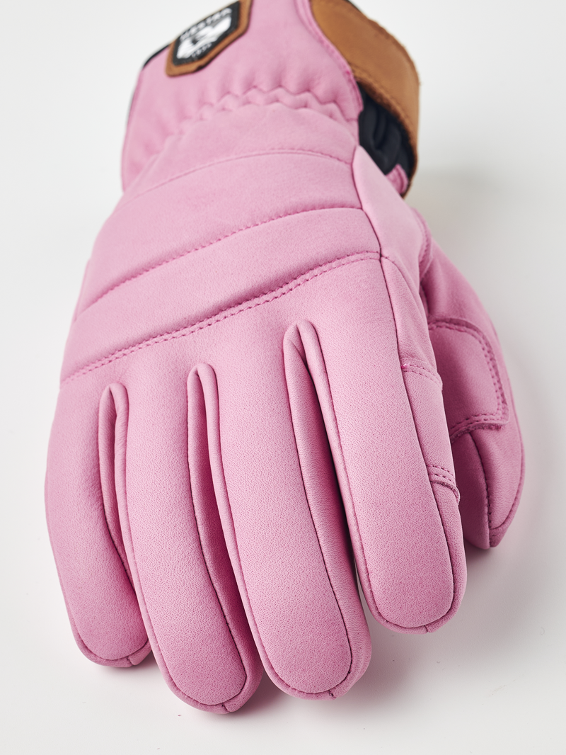 Hestra Womens Fall Line Leather Ski Gloves - Pink-4