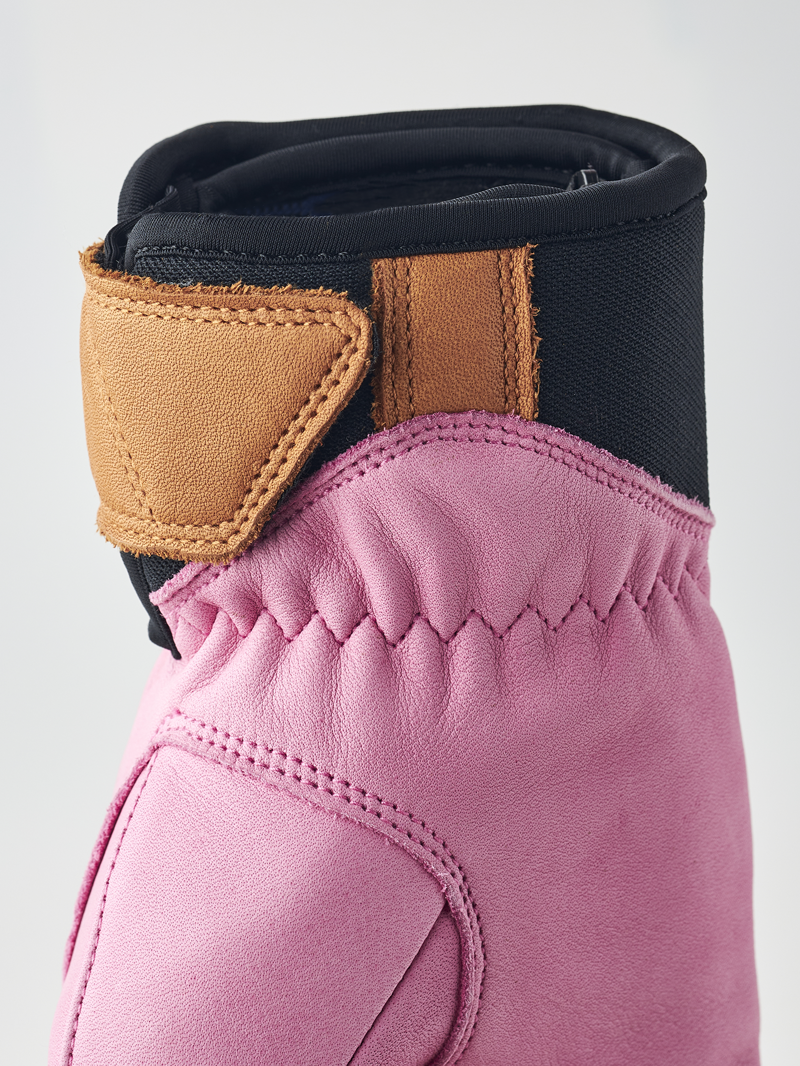 Hestra Womens Fall Line Leather Ski Gloves - Pink-2