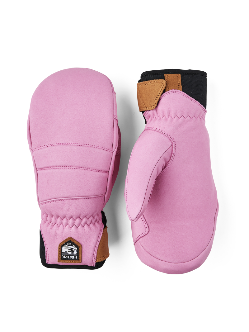 Hestra Womens Fall Line Leather Ski Mittens - Cerise Pink