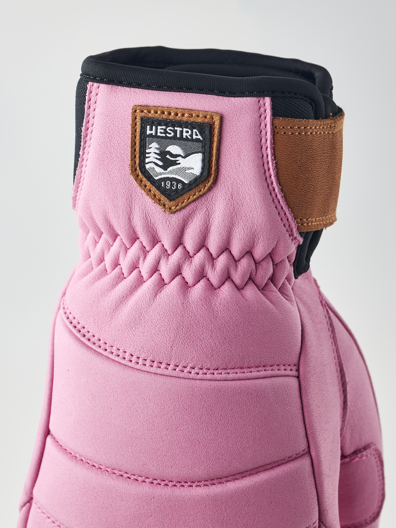 Hestra Womens Fall Line Leather Ski Mittens - Cerise Pink-3
