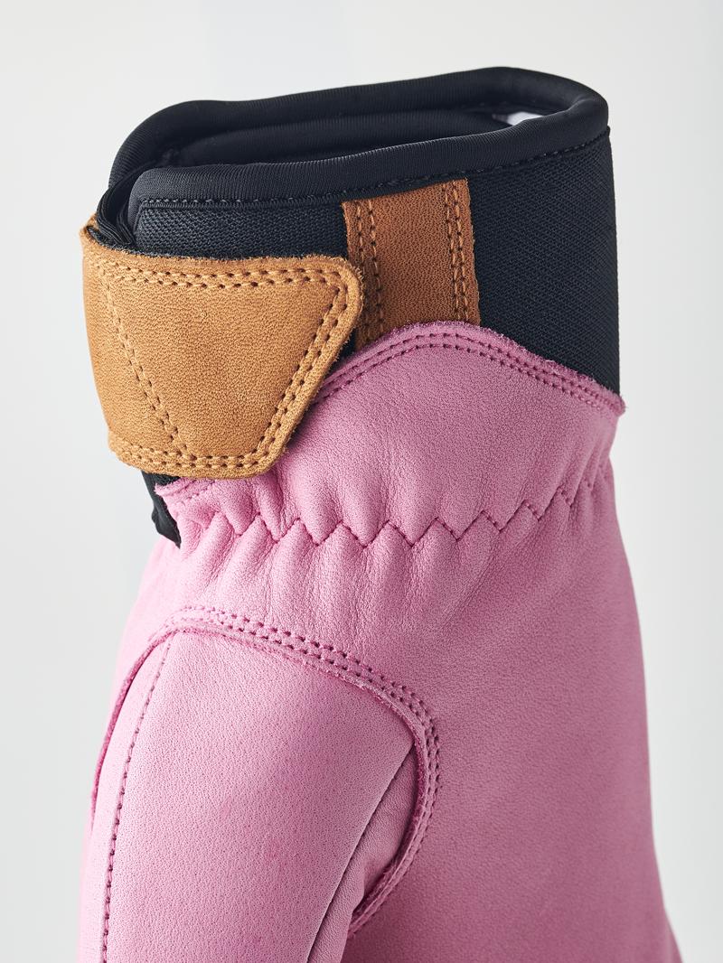 Hestra Womens Fall Line Leather Ski Mittens - Cerise Pink-2