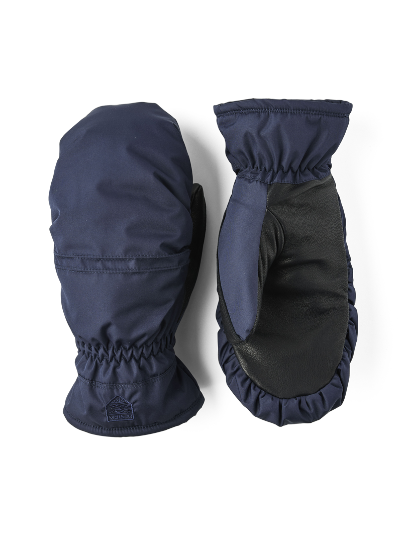 Hestra Primaloft Leather Womens Mittens - Navy