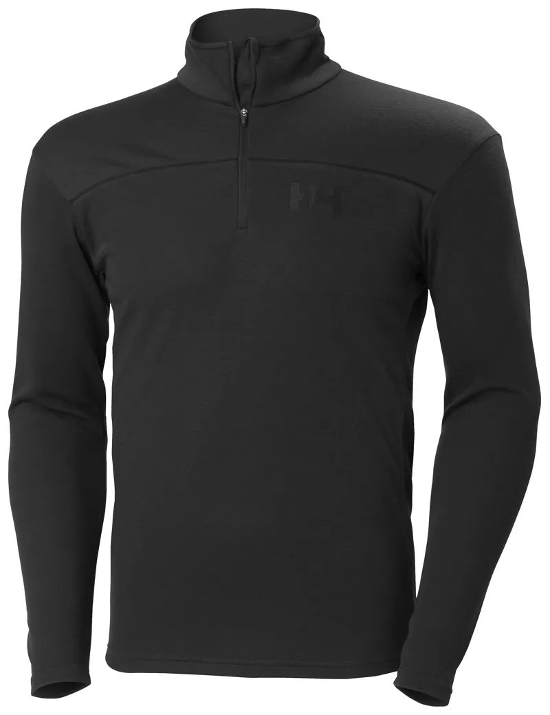 Helly Hansen Mens Half Zip Midlayer Top - Ebony