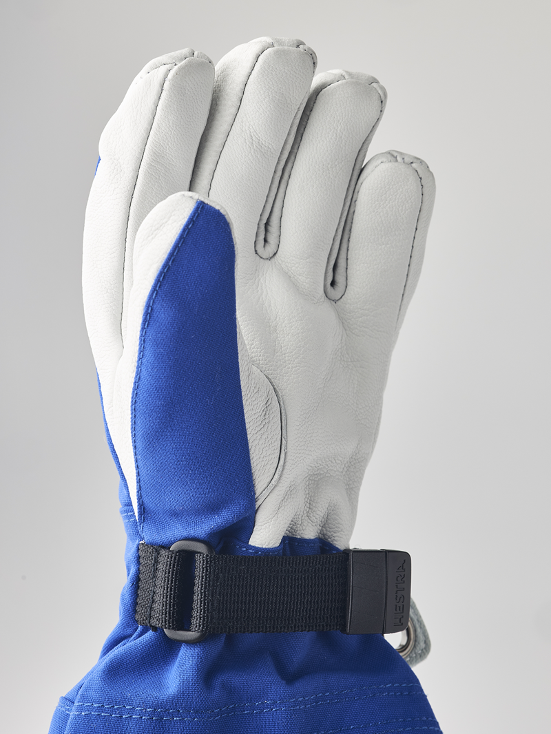 Hestra Army Leather Heli Ski Junior Gloves - Royal Blue-4