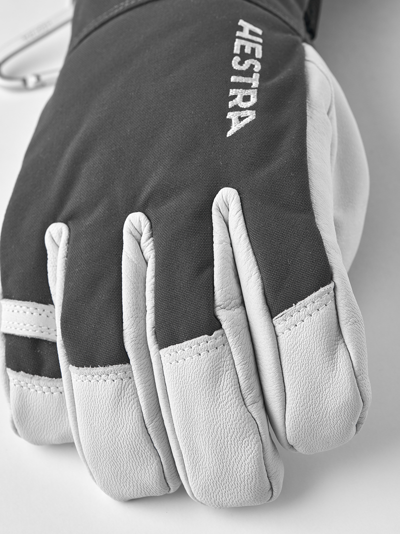 Hestra Army Leather Heli Mens Ski Gloves - Grey-2