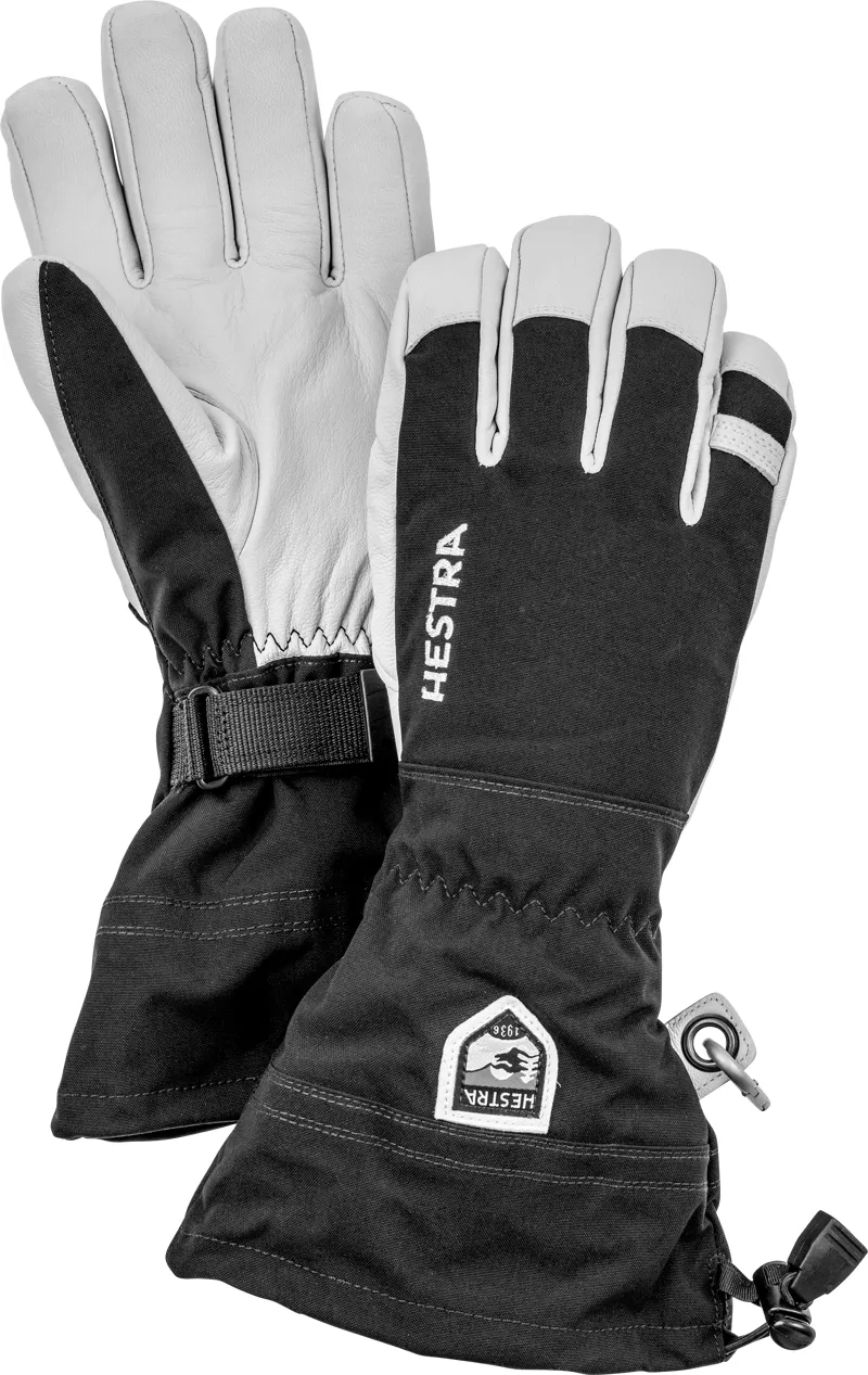 Hestra Army Leather Heli Mens Ski Gloves - Black