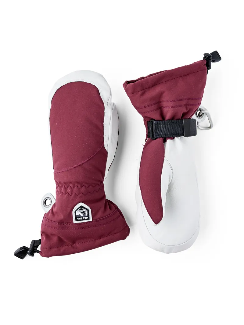 Hestra Heli Ski Womens Mittens - Bordeaux Wine