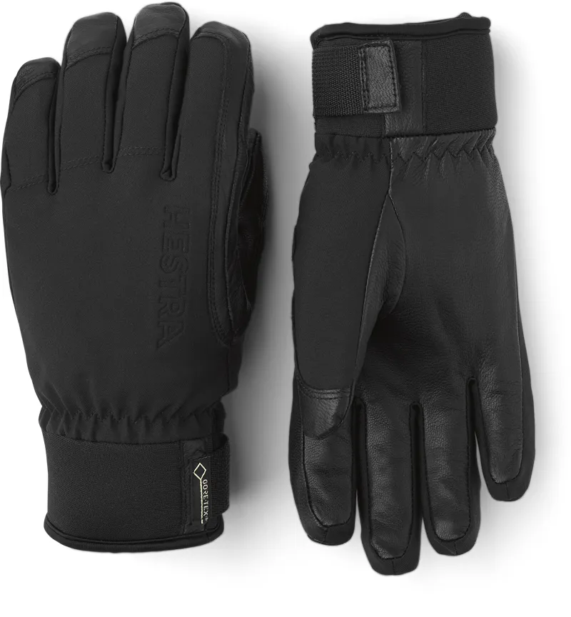 Hestra Alpine Short Cuff Ski Gloves - Black