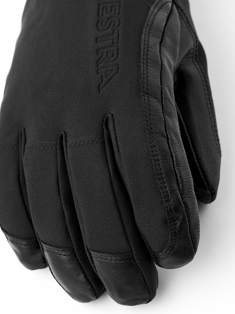 Hestra Alpine Short Cuff Ski Gloves - Black-1