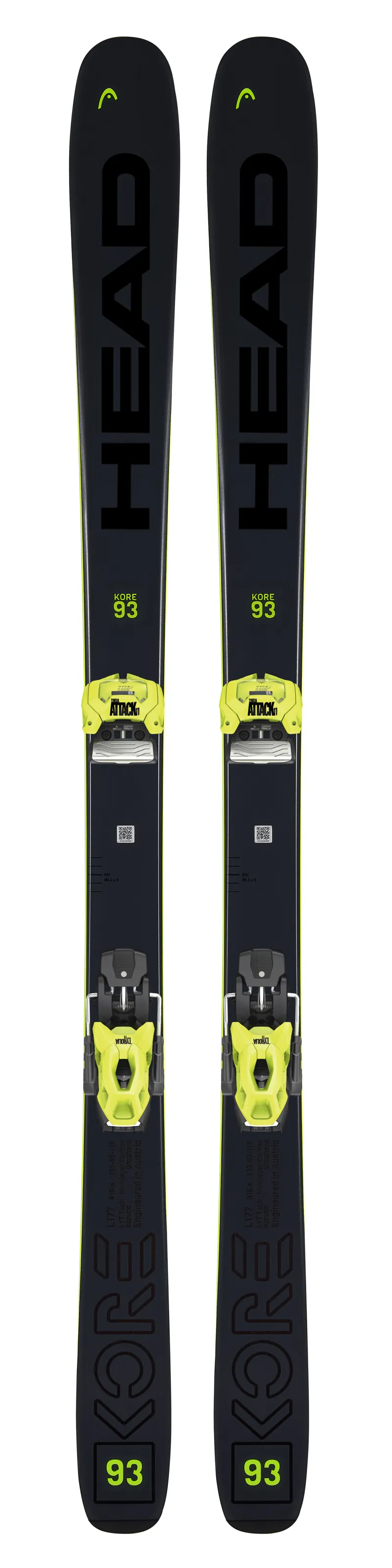 Head Kore 93 Skis With Tyrolia Attack 14GW Bindings