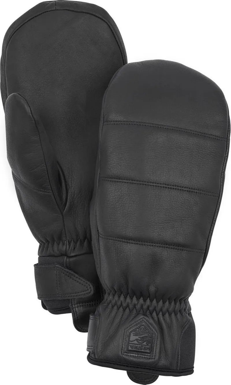 Hestra Alpine Leather Primaloft Womens Mittens - Black