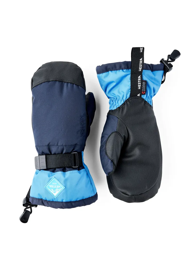 Hestra Gauntlet Czone Junior Ski Mittens - Navy/Sky Blue