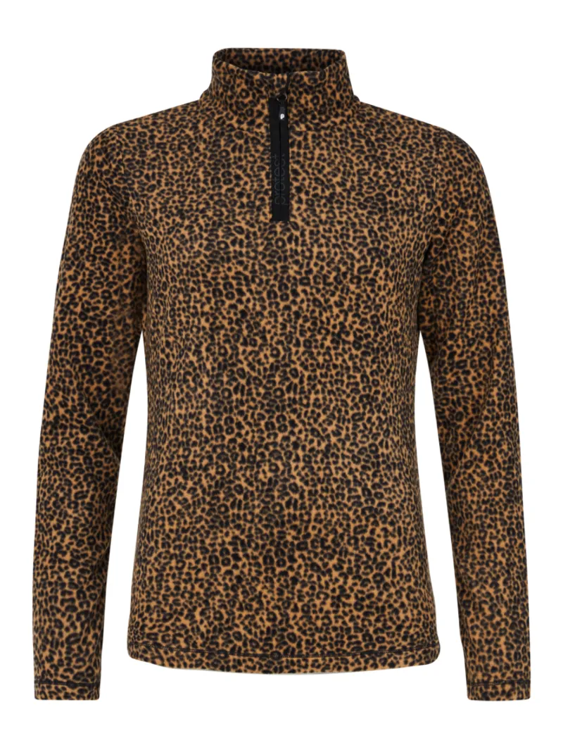 Protest Fuzzy Womens 1/4 Zip Fleece Midlayer Top - Tortilla Brown