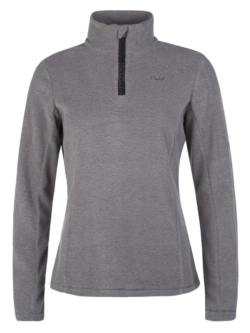 Protest Muteym 1/4 Zip Womens Fleece In Dark Grey
