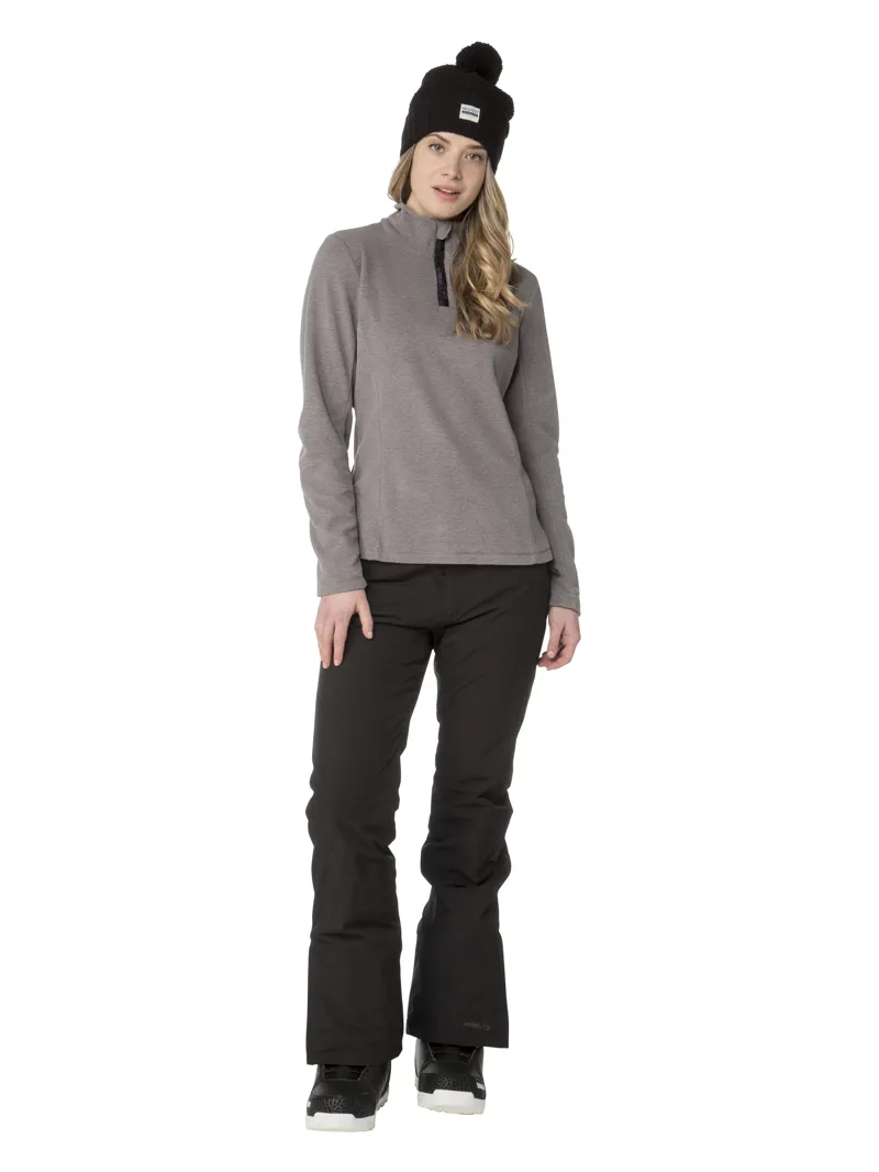 Protest Muteym 1/4 Zip Womens Fleece In Dark Grey-1