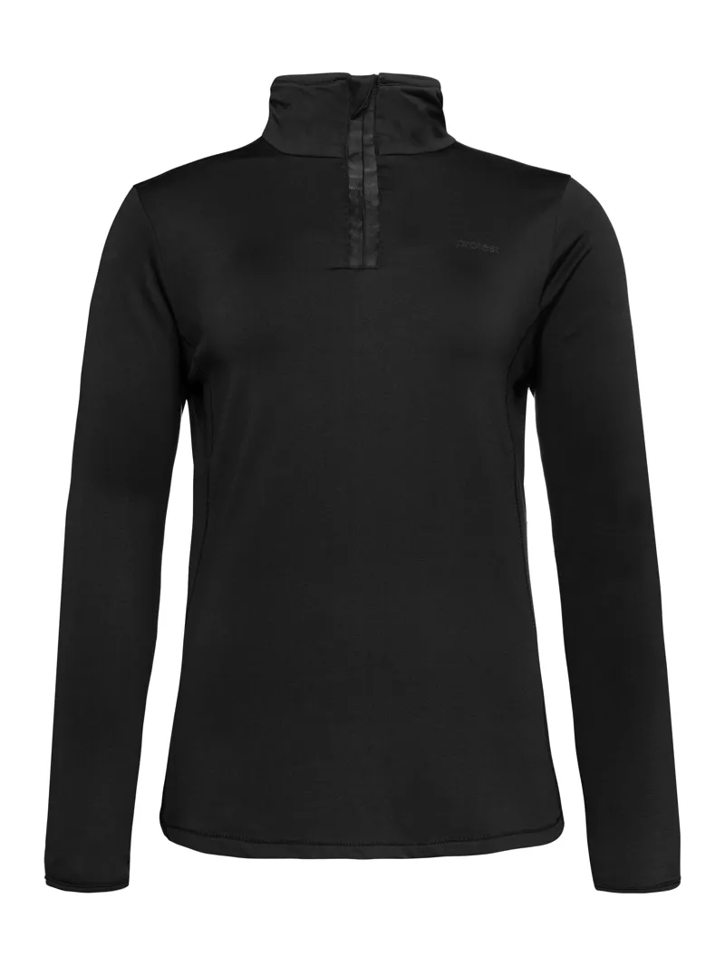 Protest Fabriz Womens 1/4 Zip Midlayer Top - Black