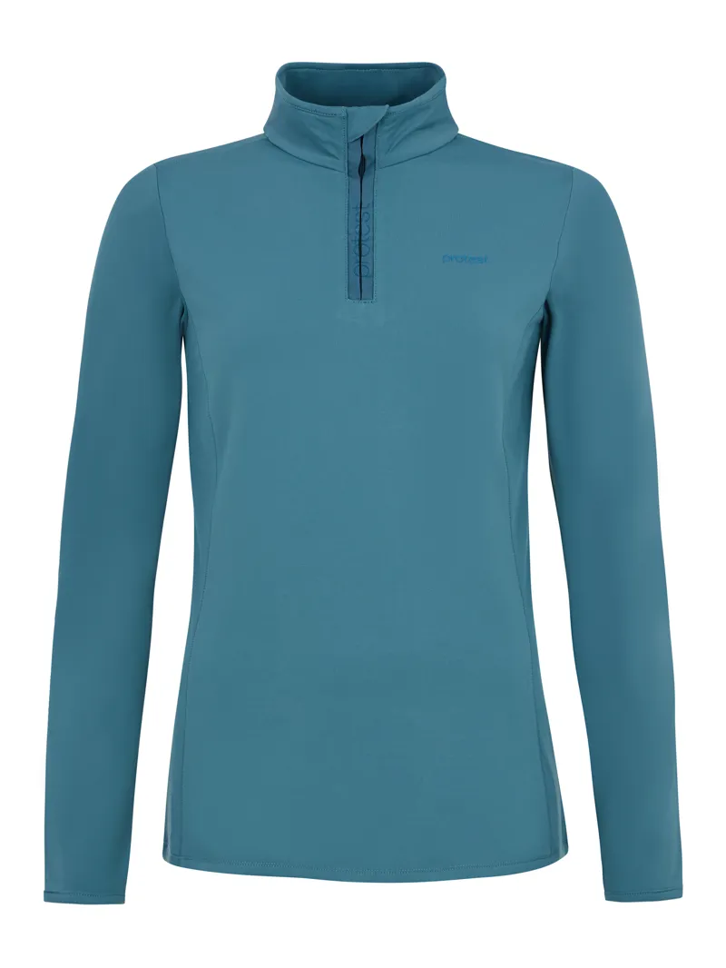 Protest Fabriz Womens 1/4 Zip Midlayer Top - Jewel Blue