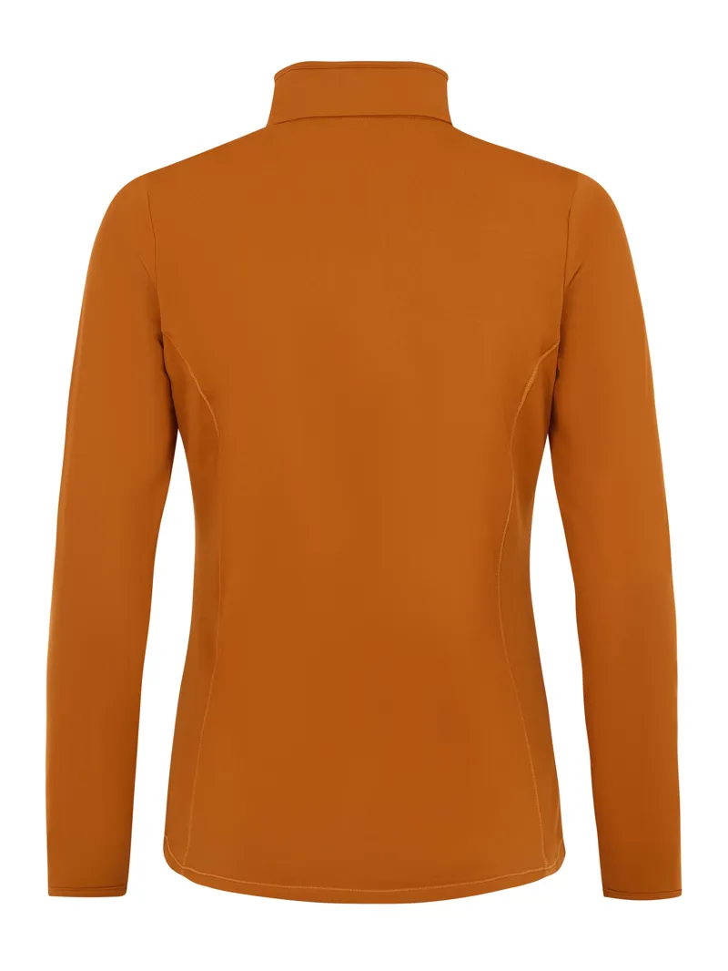 Protest Fabriz Womens 1/4 Zip Midlayer Top - Nutty Cognac-1