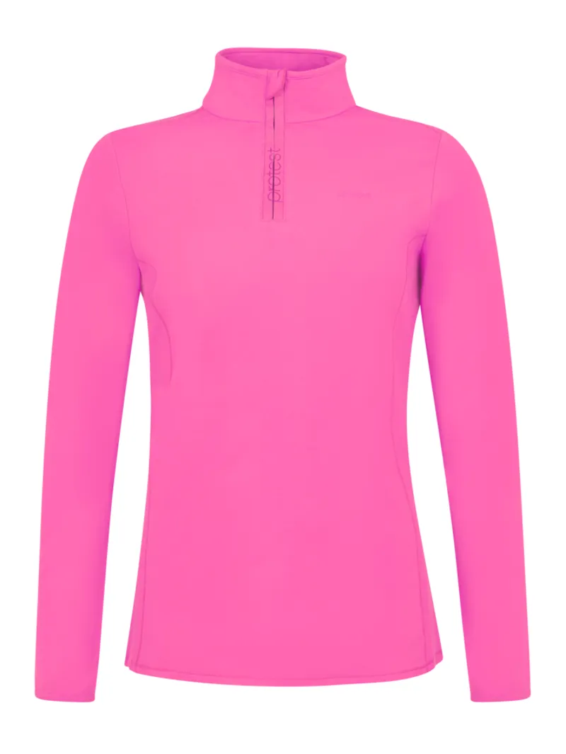 Protest Refabriz Womens 1/4 Zip Midlayer Top - Foxy Pink