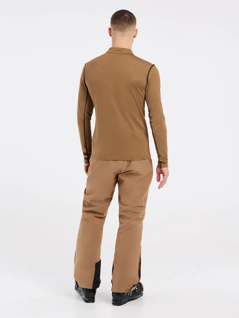 Protest Kurano Mens 1/4 Zip Midlayer Top - Sandy Brown-2