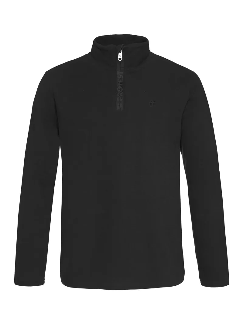 Protest Perfecto Mens Micro Fleece Midlayer Top Black