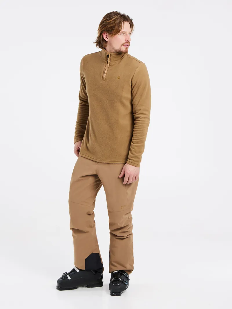 Protest Perfecto Mens Micro-Fleece Midlayer Top - Sandy Brown-2