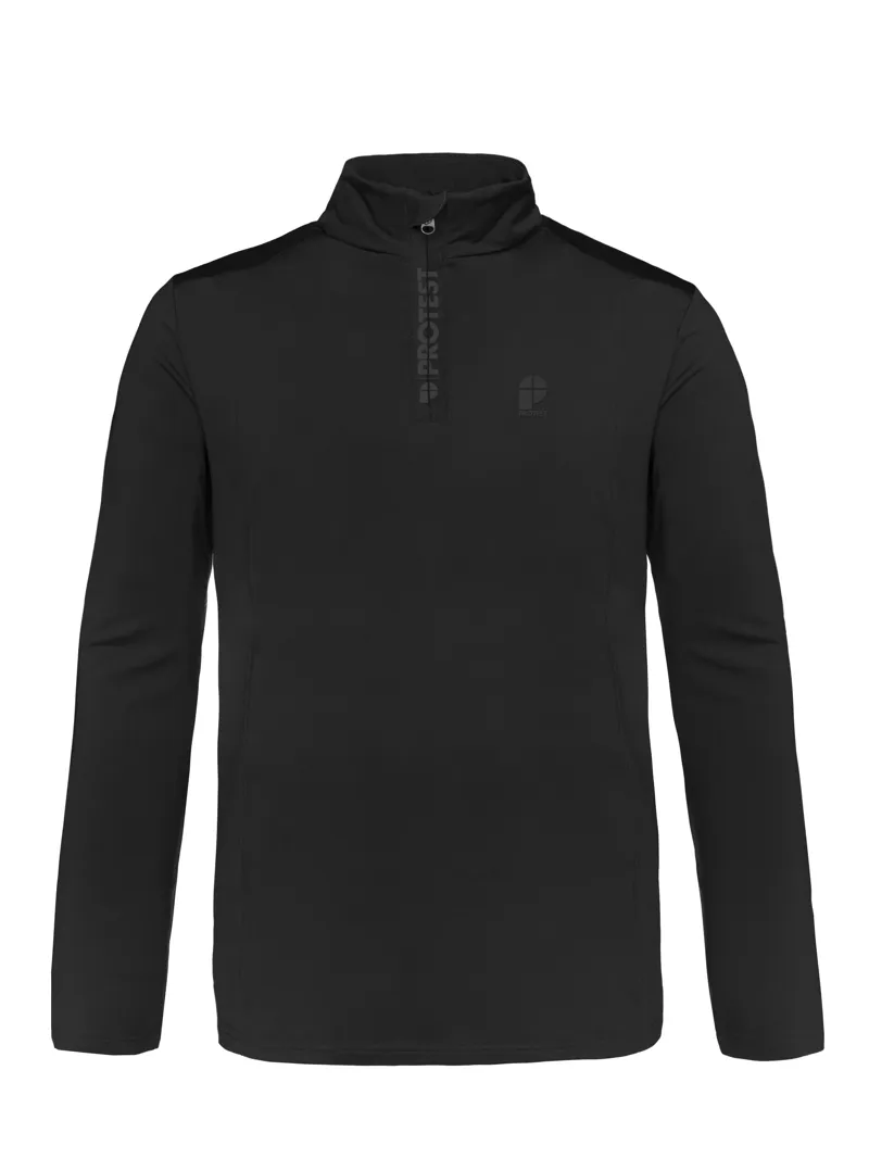 Protest Will 1/4 Zip Mens Midlayer Top - Black