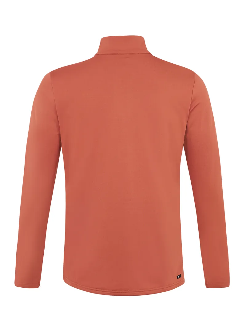 Protest Will 1/4 Zip Mens Midlayer Top - Brick Orange-1