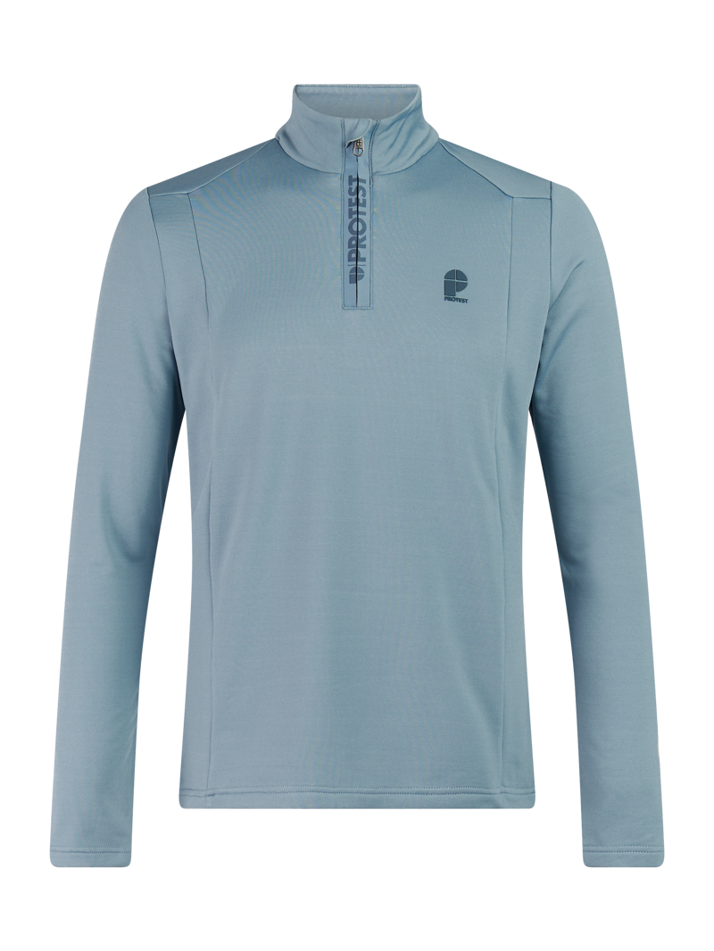 Protest Rewill 1/4 Zip Mens Midlayer Top - Stone Blue