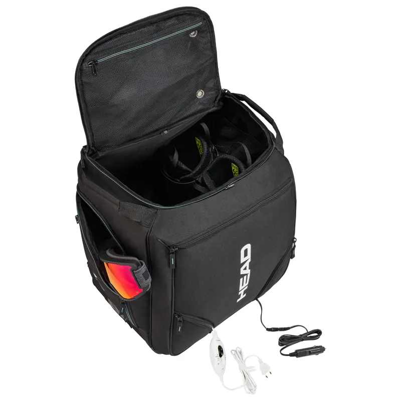 Head Heatable Ski Boot Bag Back Pack - Black