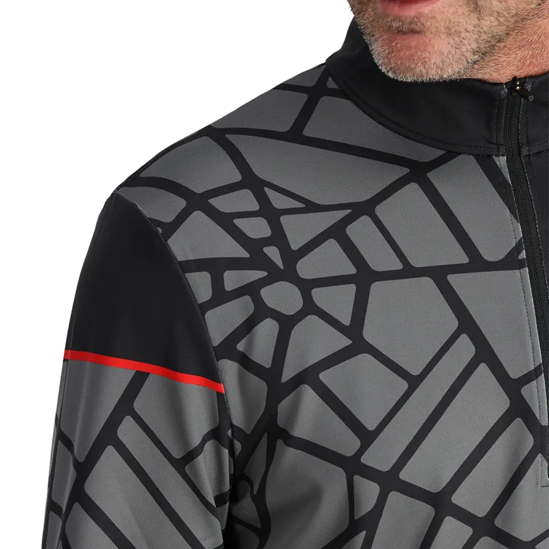 Spyder Mens Vital Half Zip Midlayer Top - Black-2