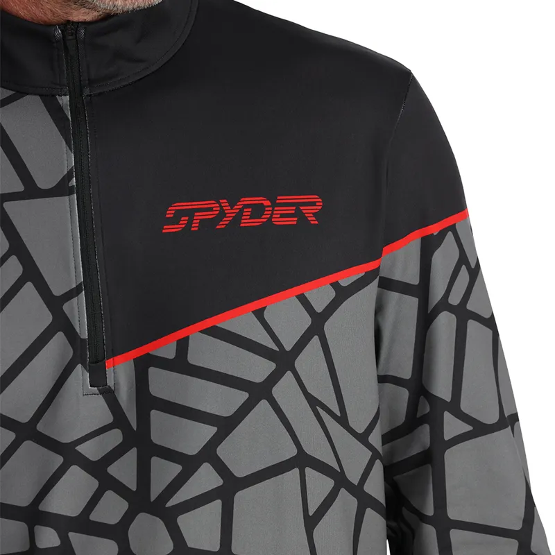 Spyder Mens Vital Half Zip Midlayer Top - Black-3