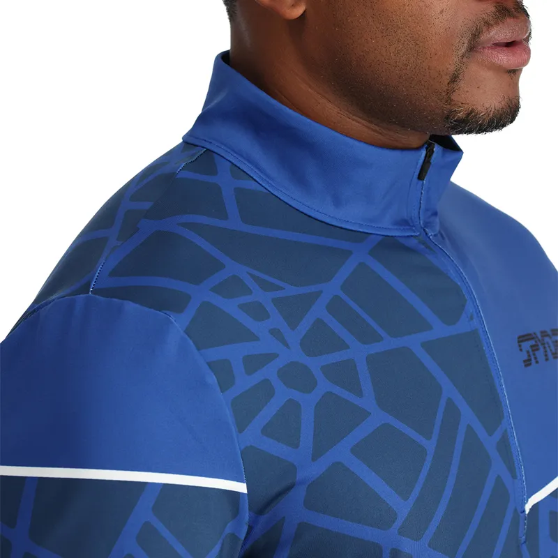 Spyder Mens Vital Half Zip Midlayer Top - Electric Blue-3