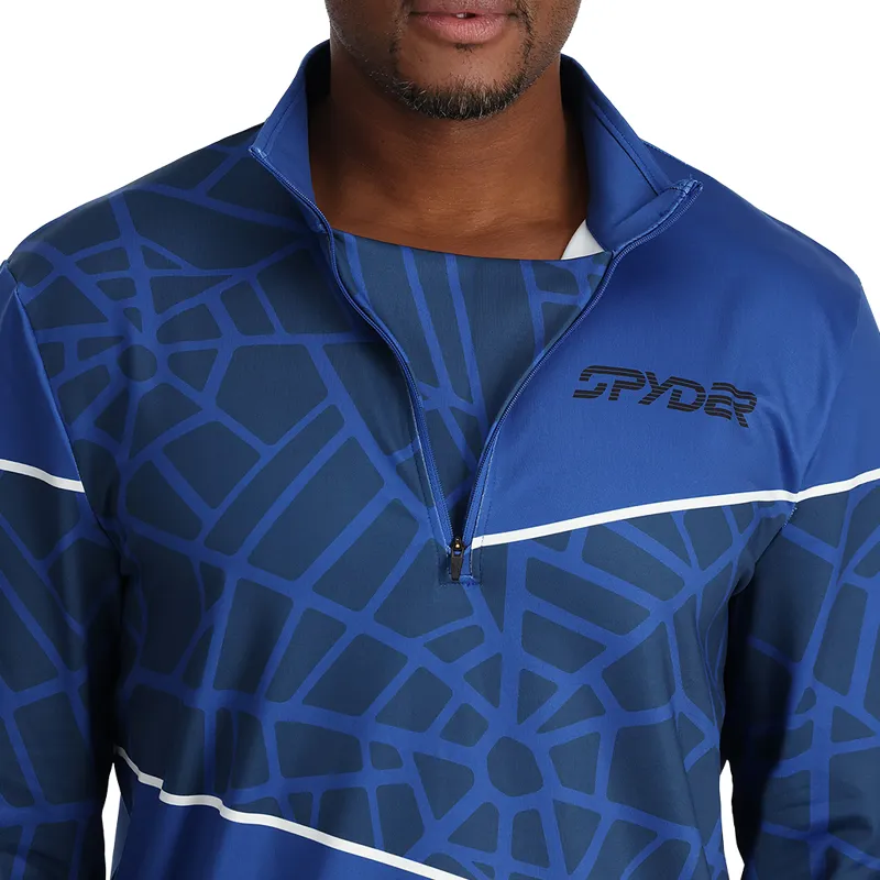 Spyder Mens Vital Half Zip Midlayer Top - Electric Blue-4