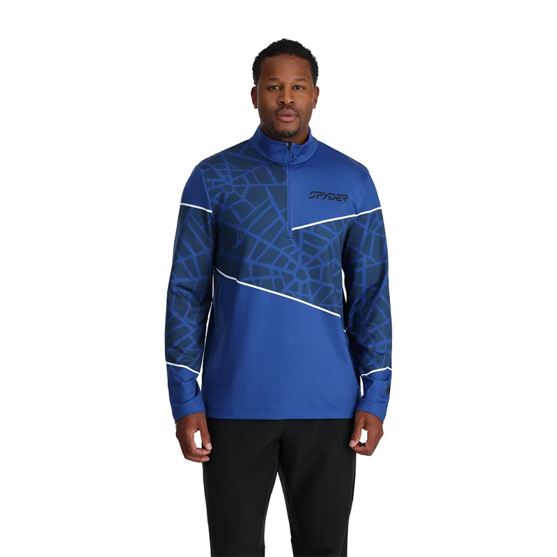 Spyder Mens Vital Half Zip Midlayer Top - Electric Blue