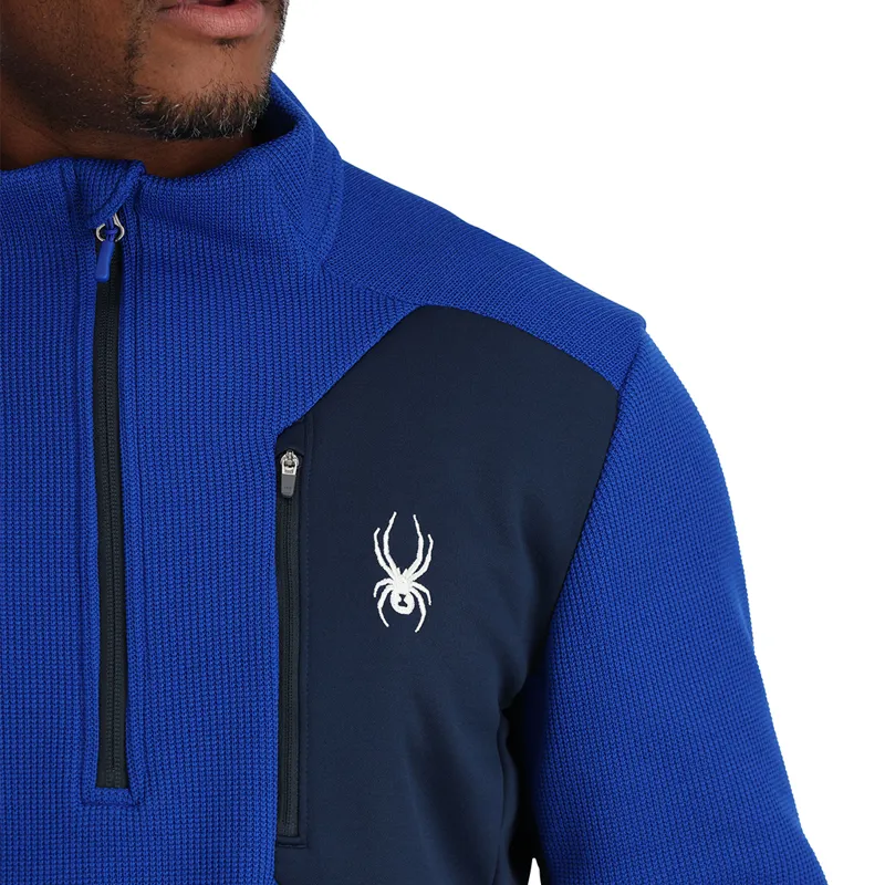 Spyder Mens Bandit Half Zip Fleece Top - Electric Blue-3