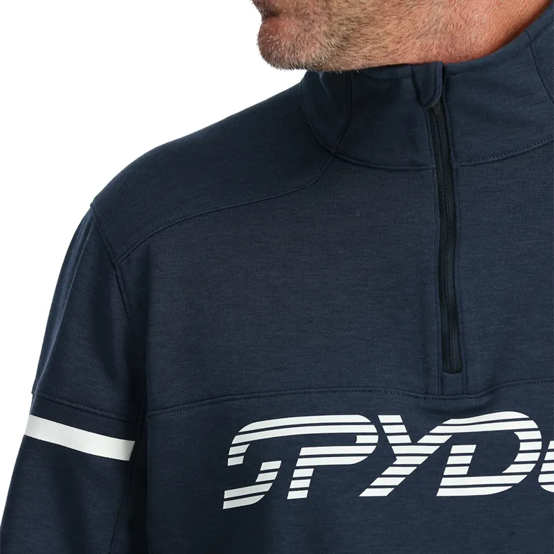Spyder Mens Speed Half Zip Fleece Top - True Navy-4
