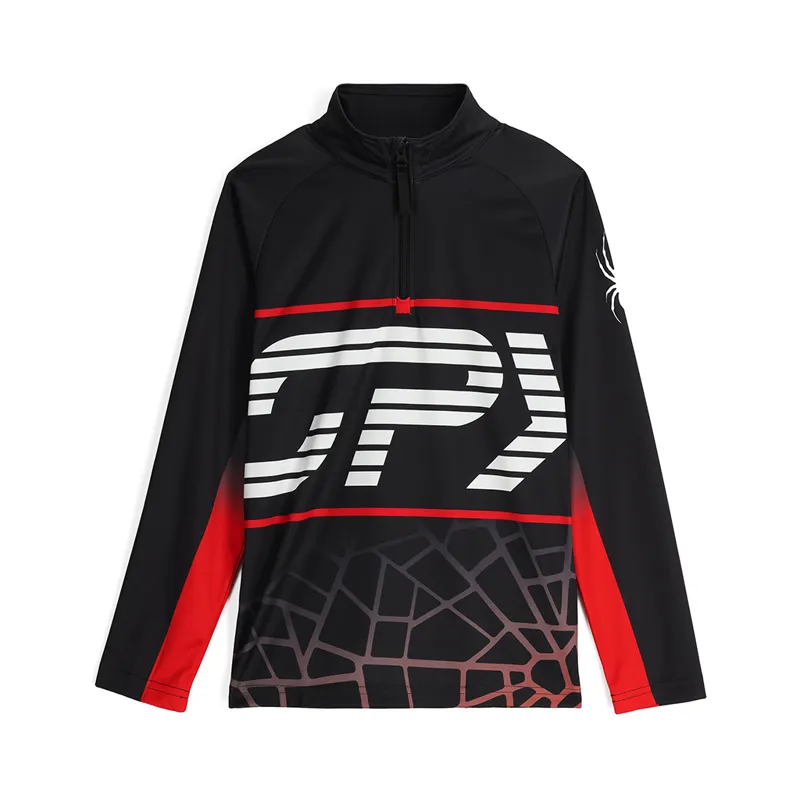 Spyder Boys Web Half Zip Midlayer Top - Black