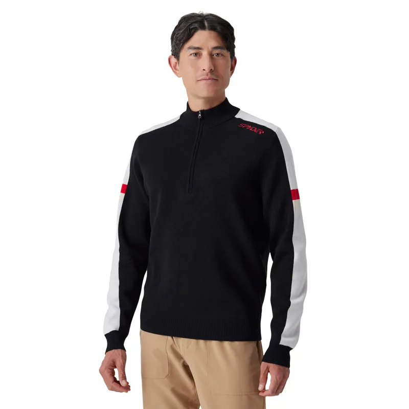 Spyder Verbier Mens 1/2 Zip Jumper - Black