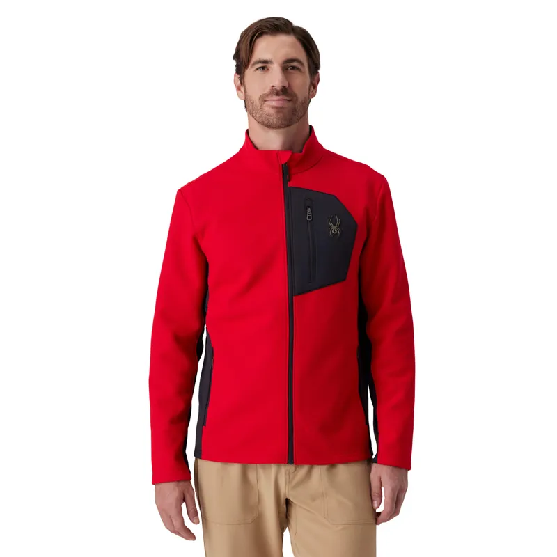 Spyder Bandit Full Zip Jumper - Spyder Red / Black Logo