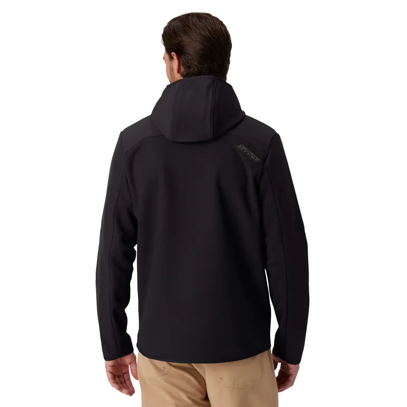 Spyder Web Shellfleece Mens Hoodie - Black-1