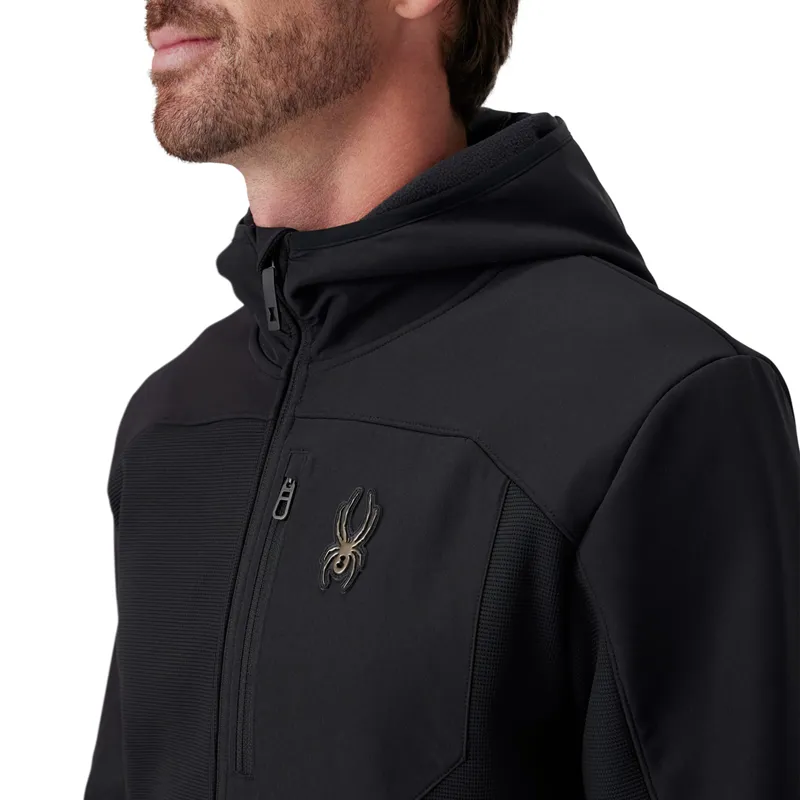 Spyder Web Shellfleece Mens Hoodie - Black-2