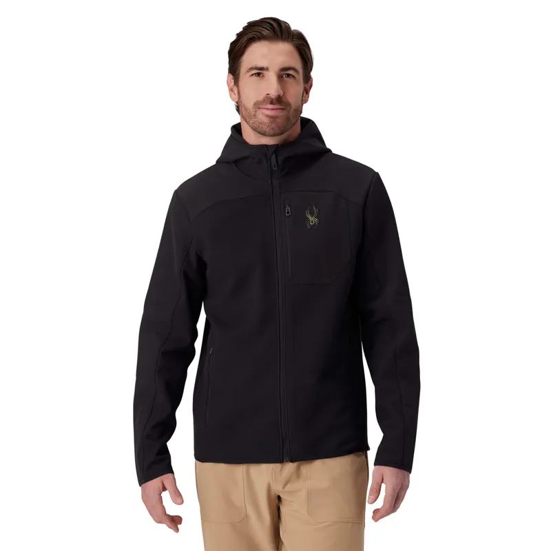 Spyder Web Shellfleece Mens Hoodie - Black