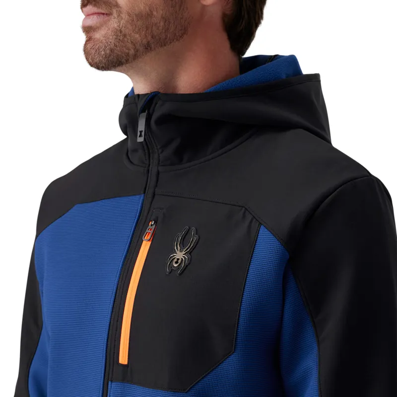 Spyder Web Shellfleece Mens Hoodie - Indigo Blue-1