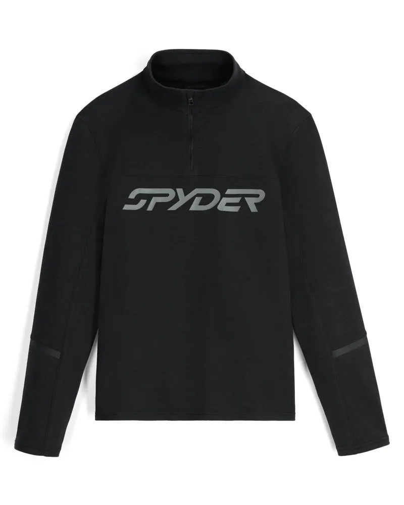 Spyder Speed Fleece Mens Half Zip Top - Black Escape